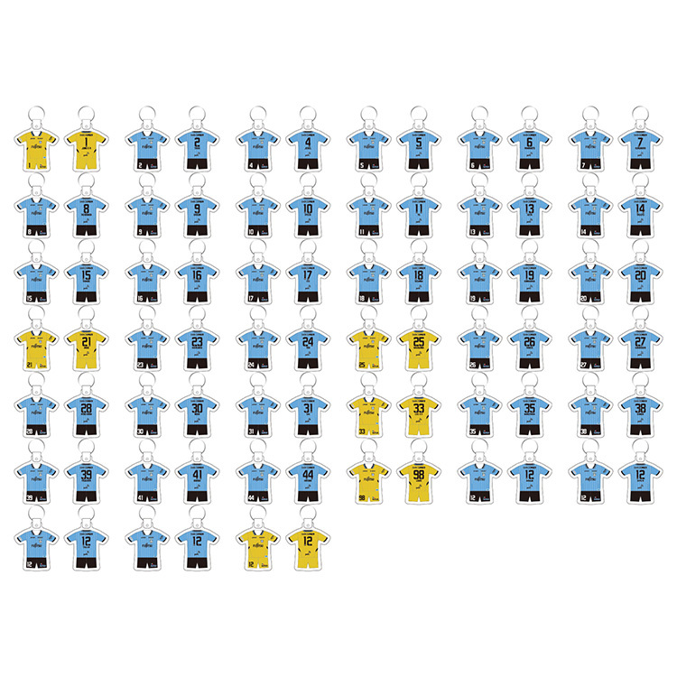 25ユニフォーム本革キーホルダーGK 1st