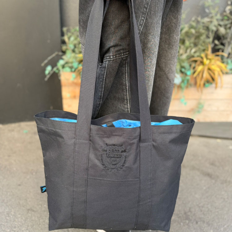 巾着トートバッグ(ブラックエンブレム)