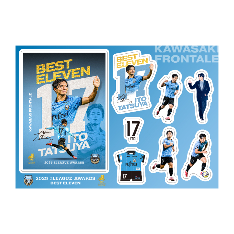 伊藤達哉選手 2025 MEIJI YASUDA J.LEAGUEベストイレブン記念シールセット