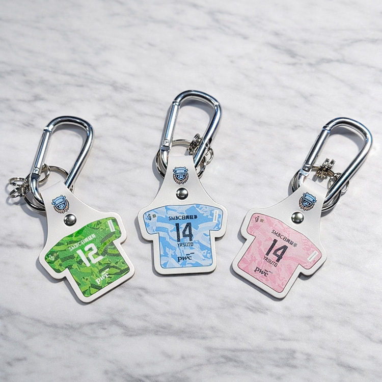 26ユニフォーム カラビナ付き本革キーリング(1st)