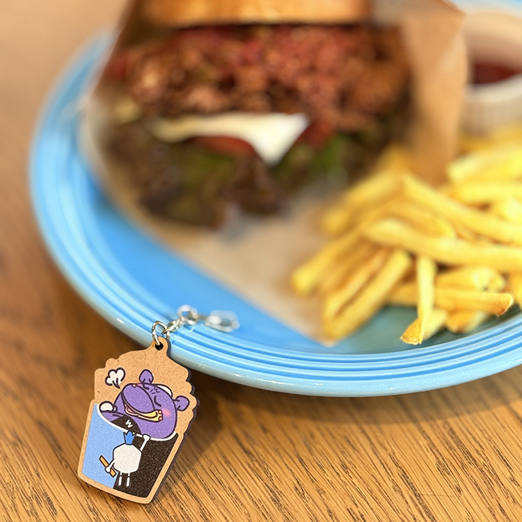 【DOMDOM】ウッドキーホルダー 〜ぱおんくんを添えて〜